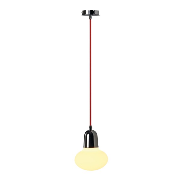 PIRUS, Pendelleuchte, TC-(D,H,T,Q)SE, chrom, Glas satiniert, Energiesparleuchte max. 11W