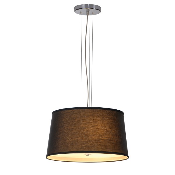 CORDA, Pendelleuchte, A60, rund, Schirm schwarz Ø/H 45/25,5 cm, max. 180W