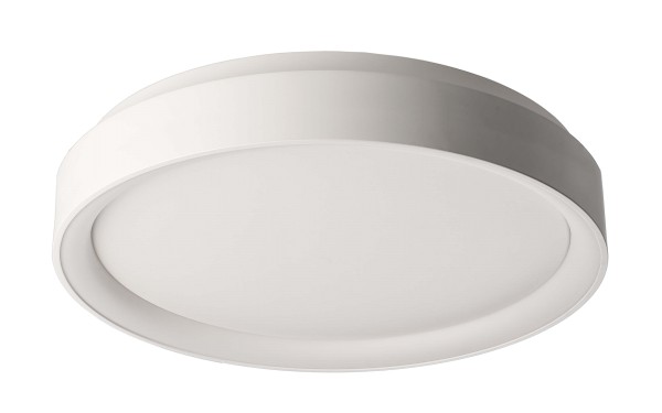 Deko-Light Deckenaufbauleuchte, Mirach 380 mm, Aluminium, Weiß sandgestrahlt, Warmweiß, 130°, 30W