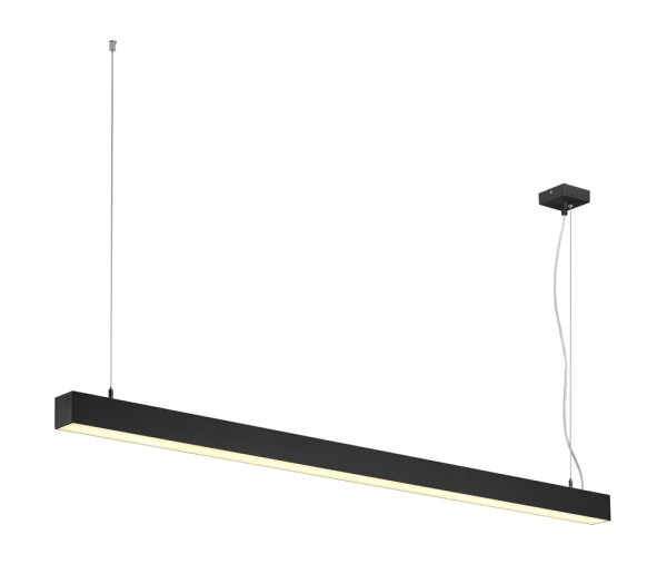 Q-LINE DALI, Pendelleuchte, einflammig, LED, 3000K, schwarz, dimmbar, 2x18,2W und 1x7,5W