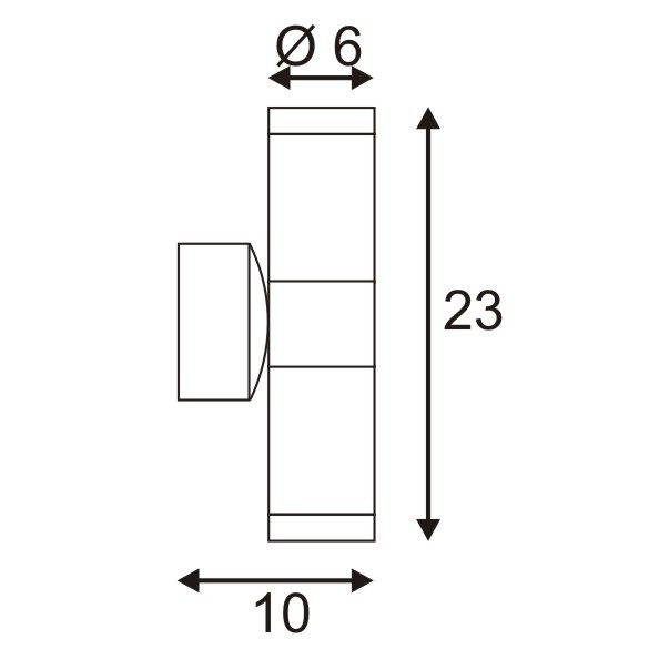 ASTINA, Outdoor Wandleuchte, TCR50-SE, IP44, rund, up/down, weiß, max. 44W