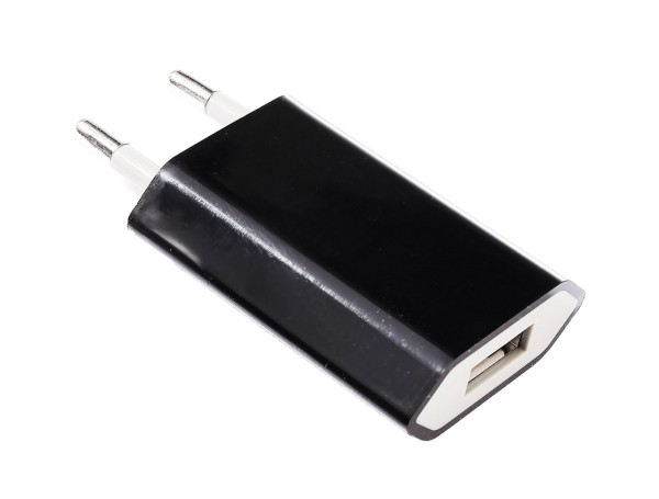 Deko-Light Elektrisches Systemzubehör, USB A Steckernetzteil 5V DC, 1000mA, Schwarz, Kunststoff, 5V