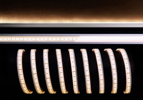 Deko-Light Flexibler LED Stripe, 3528-180-24V-2700K-5m-Silikon, Kupfer, Weiß, Warmweiß, 120°, 55W