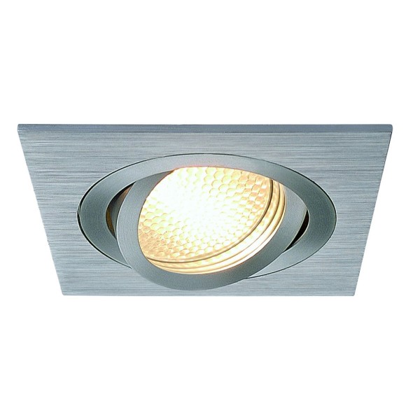 NEW TRIA GX10 Downlight, eckig, alu brushed, max. 35W