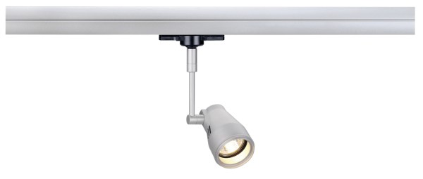 Q-TECH, Spot für Hochvolt-Stromschiene 3Phasen, QPAR51, silbergrau, max. 50W, inkl. 3Phasen-Adapter