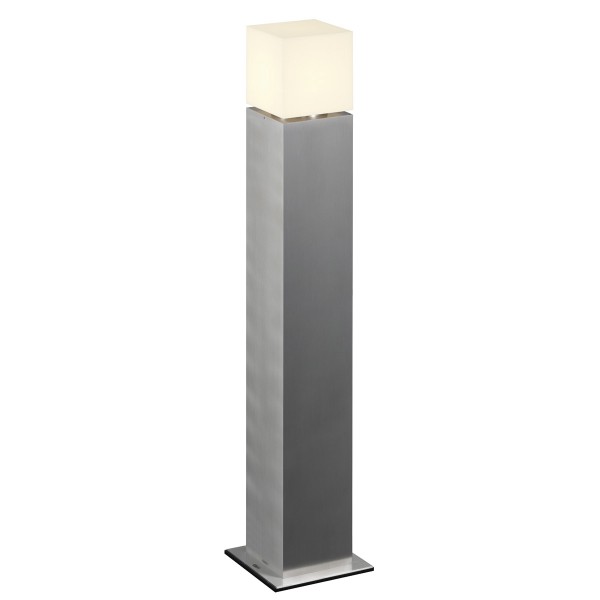 SQUARE POLE 90, Outdoor Standleuchte, TC-TSE, IP44, eckig, aluminium gebürstet, L/B/H 18/18/90 cm
