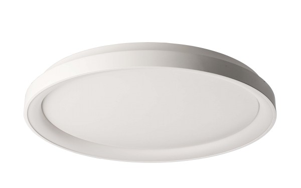 Deko-Light Deckenaufbauleuchte, Mirach 580 mm, Aluminium, Weiß sandgestrahlt, Warmweiß, 130°, 54W