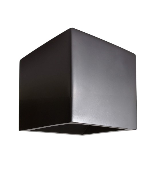 Deko-Light Wandaufbauleuchte, Cube, 1x max. 25 W G9, Schwarz, Beton, Schwarz, 25W, 230V, 115x115mm