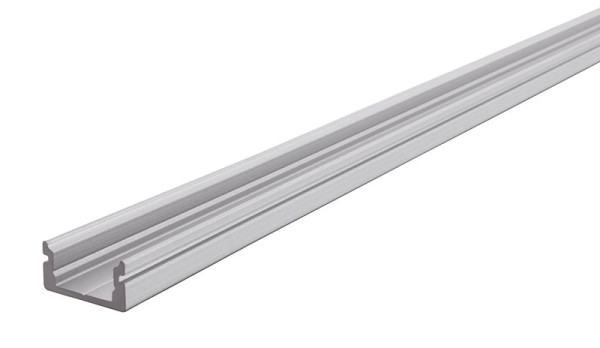 Reprofil Profil, U-Profil flach AU-01-08, Aluminium, Silber-matt eloxiert, 1000mm