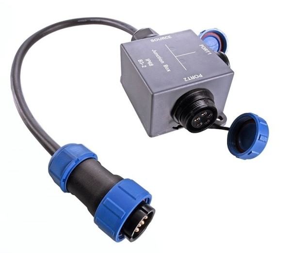Deko-Light Kabelsystem, Weipu Verteilerbox 5-polig, Kunststoff, 24V, 57x57mm
