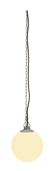 ROTOBALL SWING 25, Outdoor Pendelleuchte, TC-(D,H,T,Q)SE, Kugel, weiß/silbergrau, Ø 25 cm