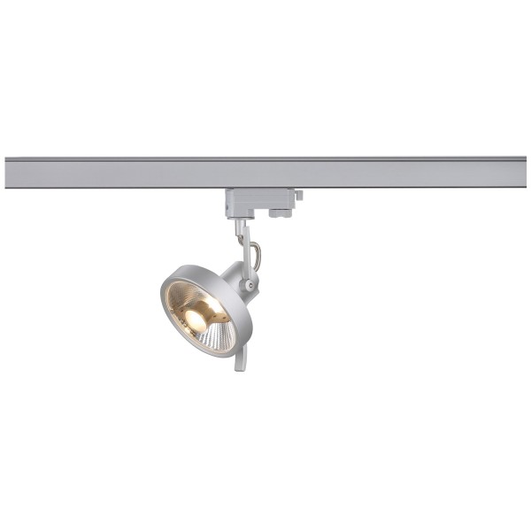 YOKI, Spot für Hochvolt-Stromschiene 3Phasen, QPAR111, silbergrau, max. 75W