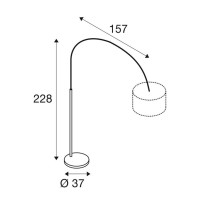 Vorschau: FENDA BOW BASIS E27 Indoor Stehleuchte weiß Vorschau: FENDA BOW BASIS E27 Indoor Stehleuchte weiß