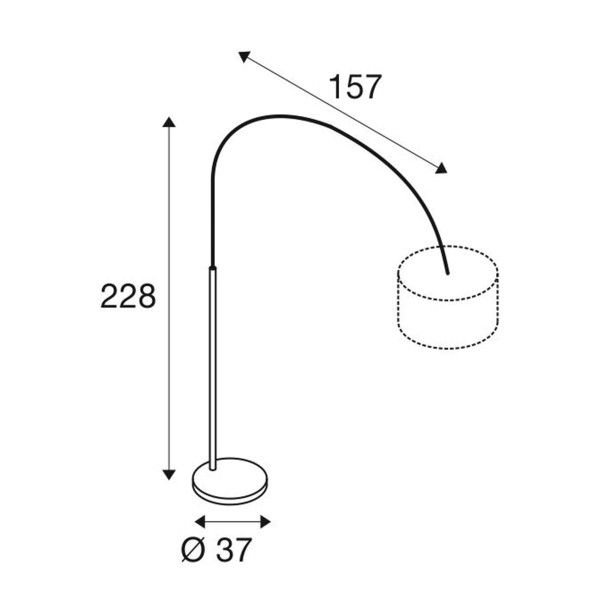FENDA BOW BASIS E27 Indoor Stehleuchte weiß