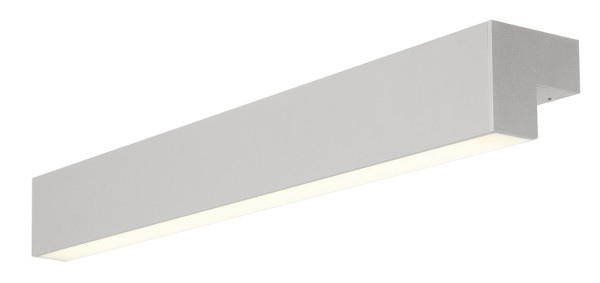 L-LINE 60, Wand- und Deckenleuchte, LED, 3000K, IP44, silbergrau, L/B/H 61,8/7/7 cm, 1500lm, 12,9W