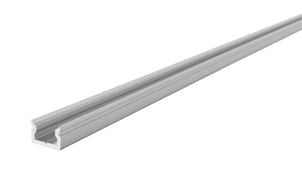 Reprofil Profil, U-Profil flach AU-01-05, Aluminium, Silber-matt eloxiert, 2000mm