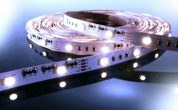 Flexibler LED Stripe 24V, 10 m Rolle, Kaltweiß