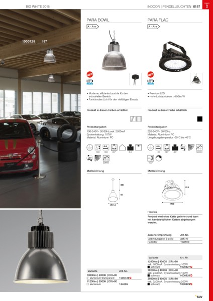 PARA BOWL, Pendelleuchte, LED, 5000K, aluminium, 125W