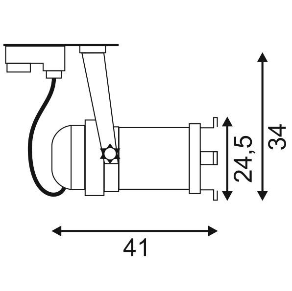 SFL PAR56 TS 150 LANG HV HIT-DE, Strahler, aluminium poliert, 150W, inkl. 3Phasen-Adapter