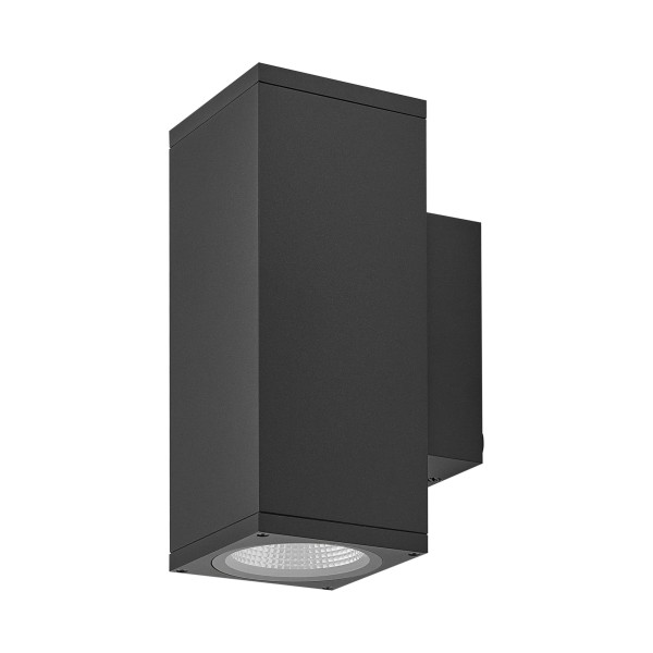 Deko-Light Wandaufbauleuchte, ShoreLine Pro Square Up+Down, 21 W, DIM, 3000/4000 K, Dunkelgrau, 230V