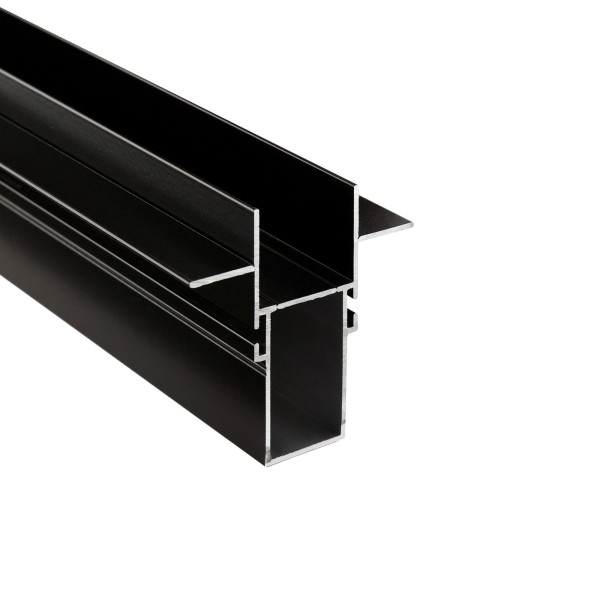 Deko-Light Profil, Combo Einbau Trafoprofil mit Flügel, 13mm, 3m schwarz, Aluminium, Schwarz