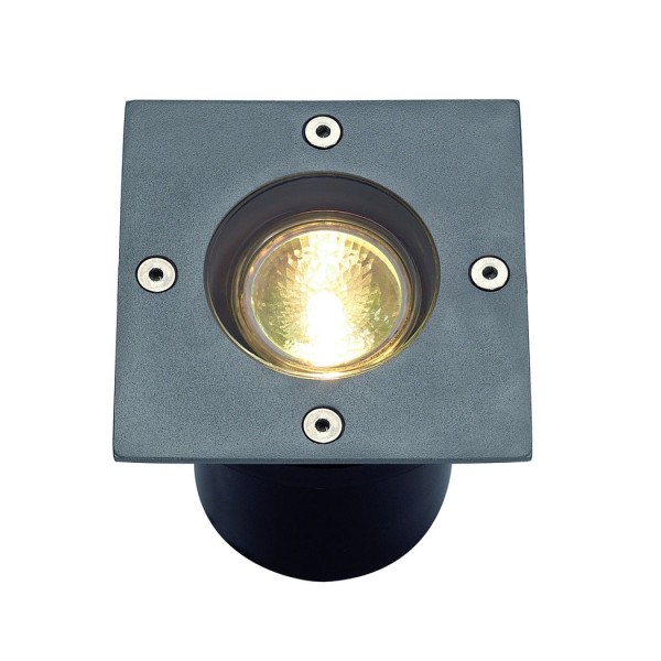 N-TIC SQUARE, silbergrau, MR16, max. 35W, IP67