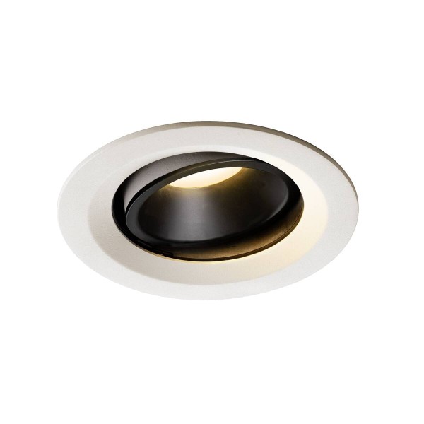 NUMINOS® MOVE DL M, Indoor LED Deckeneinbauleuchte weiß/schwarz 3000K 55° dreh-& schwenkbar