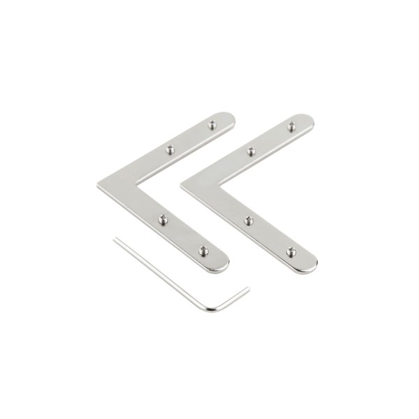 Deko-Light Profil Zubehör, Combo Verbinder Set 2 Stk. 0/90, aluminium natur, Stahl, Edelstahl, 50mm