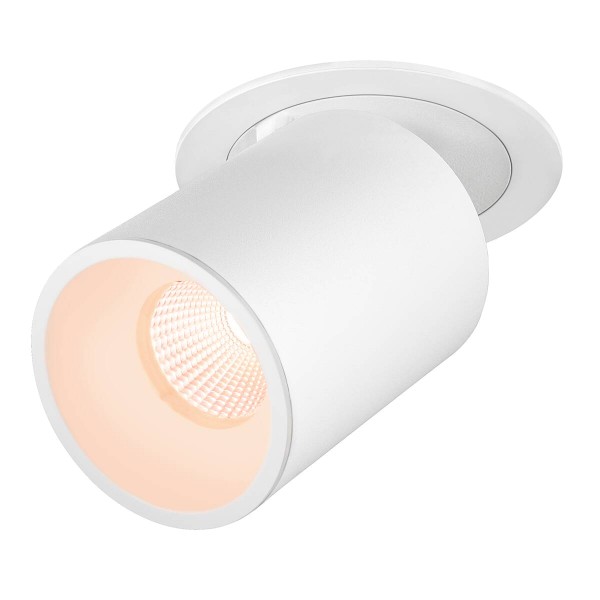 NUMINOS PROJECTOR L Deckeneinbauleuchte, 2700 K, 40°, zylindrisch, weiß / weiß
