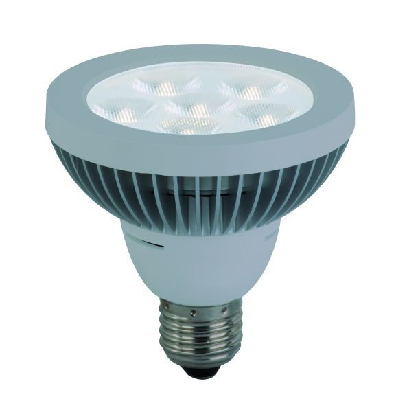 Kapego LED, P30 25° 6000K, silber, 110 - 240 Volt, 10 Watt, Fassung E27, Durchmesser 95 mm, Länge 10