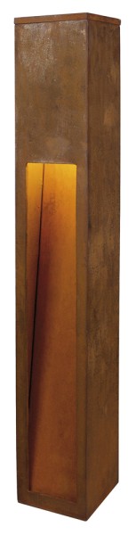 RUSTY SLOT 80, Outdoor Standleuchte, TC-DSE, IP44, eisen gerostet, L/B/H 12/12/80 cm, max. 11W