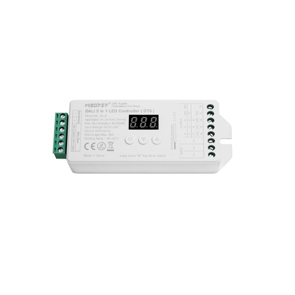 DALI DT8 MULTI-Dimmer 1/2/3/4/5 Kanal, RGBW+CCT, 12/24V DC, 20A