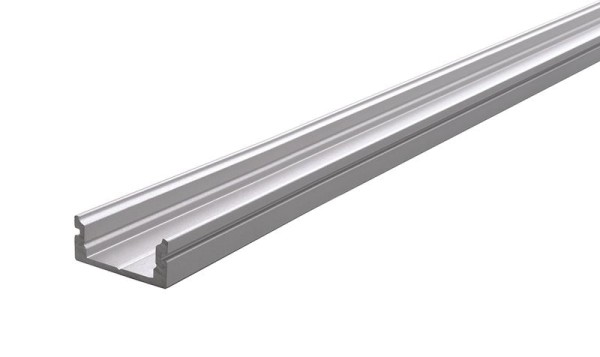 Reprofil Profil, U-Profil flach AU-01-10, Aluminium, Silber-matt eloxiert, 4000mm