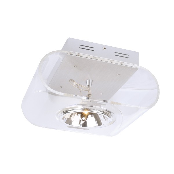 RETROSIX, Wand- und Deckenleuchte, einflammig, QR-LP111, Acrylglas klar, max. 50 W
