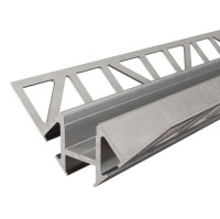 Reprofil Profil, Fliesen-Profil Ecke innen EV-01-12, Aluminium, Silber gebürstet, 1250mm Reprofil Profil, Fliesen-Profil Ecke innen EV-01-12, Aluminium, Silber gebürstet, 1250mm
