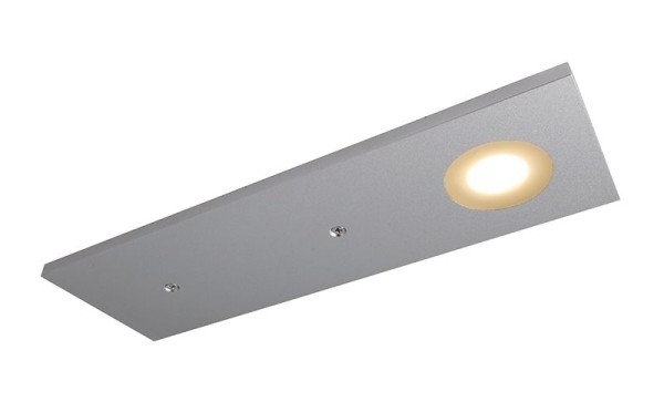 Deko-Light Möbelaufbauleuchte, Fine II, Aluminium, silberfarben matt, Warmweiß, 120°, 2W, 12V