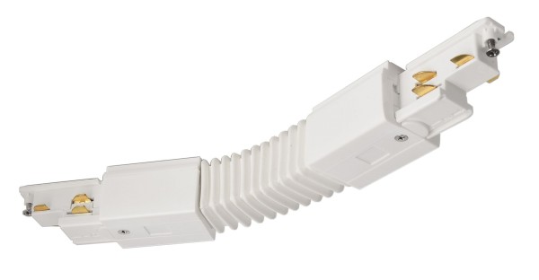 Deko-Light 3-Phasen Schienensystem, D Line DALI Flexverbinder links-rechts, weiß, Kunststoff, Weiß