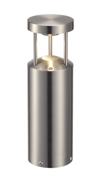 VAP LED 30, Outdoor Standleuchte, LED, 3000K, rund, edelstahl 316 gebürstet, Ø/H 10/30 cm