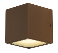 SITRA CUBE, Outdoor Wandleuchte, TCR-TSE, IP44, rost, max. 18W SITRA CUBE, Outdoor Wandleuchte, TCR-TSE, IP44, rost, max. 18W