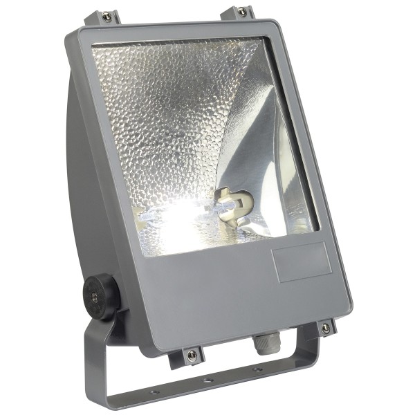 SXL HIT-DE STRAHLER, Outdoor Strahler, HIT-DE, IP65, silbergrau, max. 70W