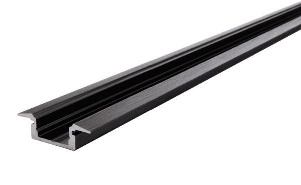 Reprofil Profil, T-Profil flach ET-01-08, Aluminium, Schwarz-matt eloxiert, 1000mm