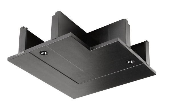 Deko-Light 3-Phasen Schienensystem, D Line DALI Einbau-Abdeckblende 90°-Verbinder, schwarz, Schwarz