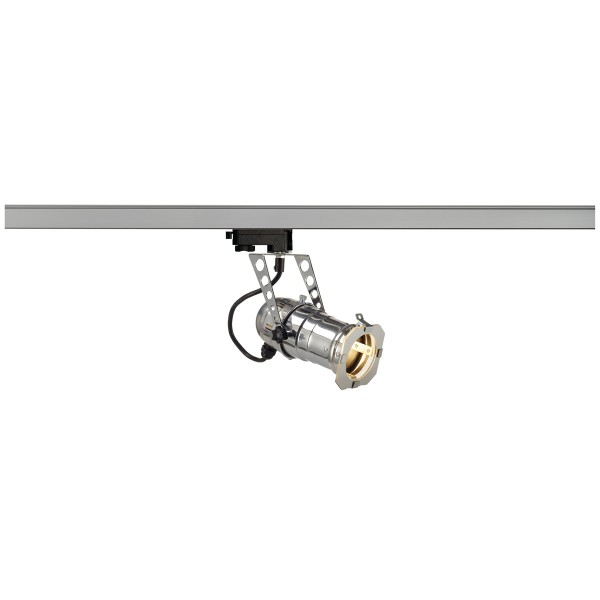 SFL PAR20 G, Strahler, QPAR51, aluminium poliert, max. 50W, inkl. 3Phasen-Adapter