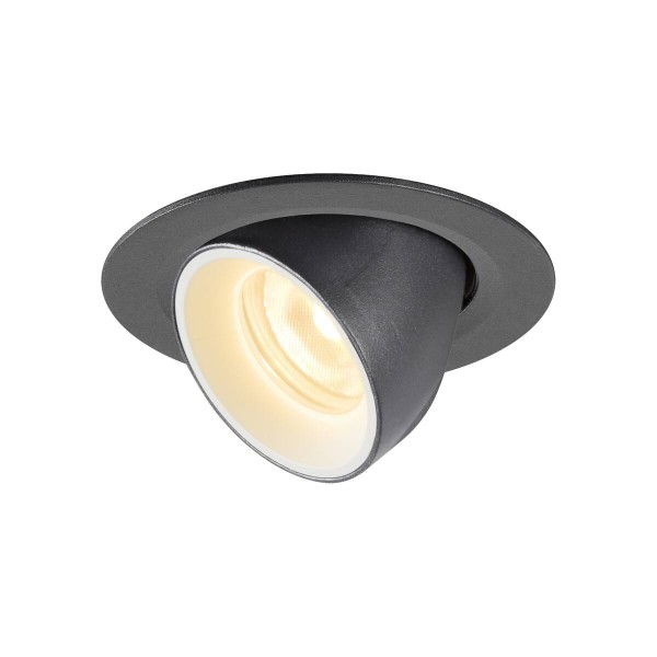 NUMINOS® GIMBLE XS, Deckeneinbauleuchte schwarz / weiß 3000K 55°