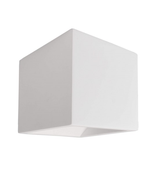 Deko-Light Wandaufbauleuchte, Cube, 1x max. 25 W G9, Weiß, Beton, Weiß, 25W, 230V, 115x115mm