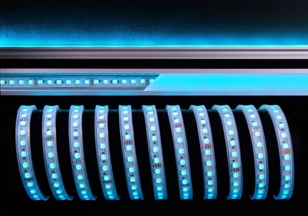 Deko-Light Flexibler LED Stripe, 5050-96-24V-RGB-5m-Silikon, Kupfer, Weiß, RGB, 120°, 65W, 24V