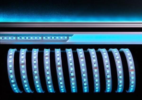 Deko-Light Flexibler LED Stripe, 5050-96-24V-RGB-5m-Silikon, Kupfer, Weiß, RGB, 120°, 65W, 24V