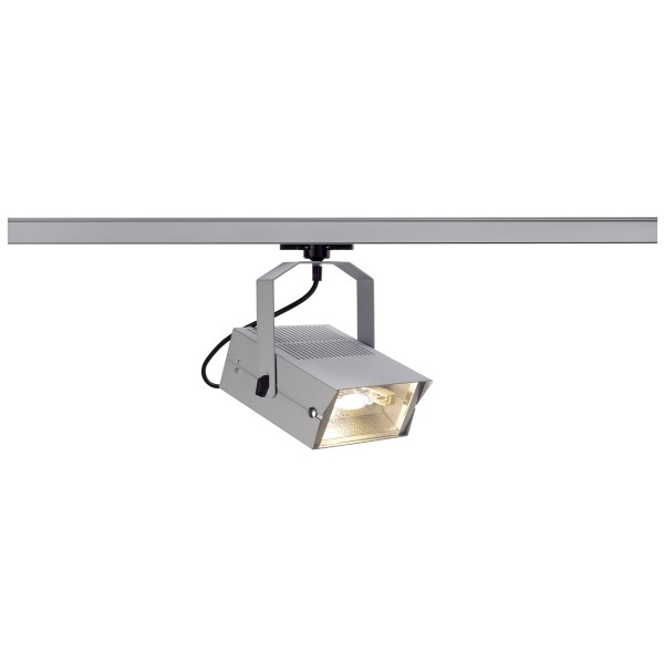FLOOD 70, Strahler, HIT-DE, silbergrau, 70W, inkl. 3Phasen-Adapter