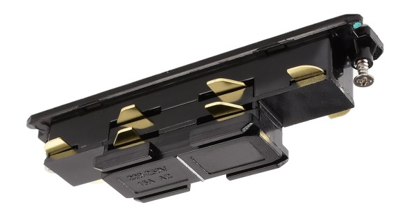 Deko-Light 3-Phasen Schienensystem, D Line DALI elektrischer Verbinder, schwarz, Kunststoff, Schwarz