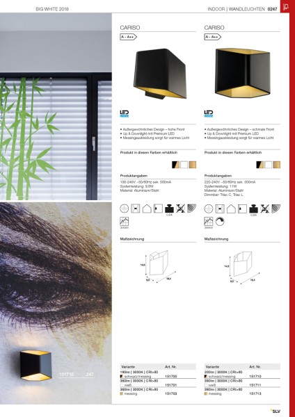 QUAD 2 XL, Wandleuchte, LED, 3000K, IP44, eckig,  up/down, anthrazit, 3,2W